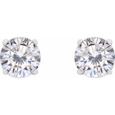 Sterling Silver 5.5 mm Stuller Lab-Grown Moissanite Stud Earrings